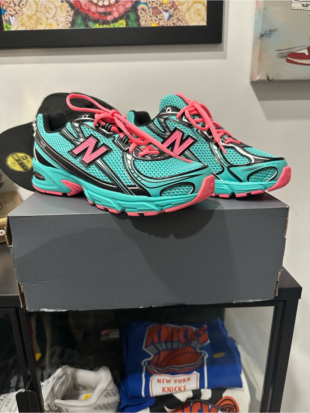 New Balance Women's Teal & Pink Athletic Running Shoes